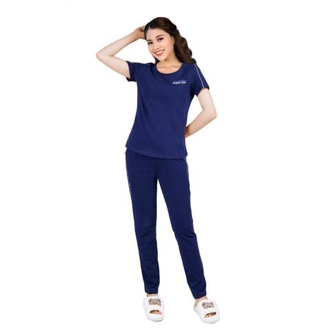 Đồ bộ mặc nhà nữ kiểu quần dài tay ngắn cotton 193p 3298