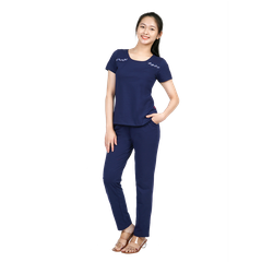 Set đồ bộ nữ kiểu quần dài tay ngắn cotton cvc mát 193p 3309