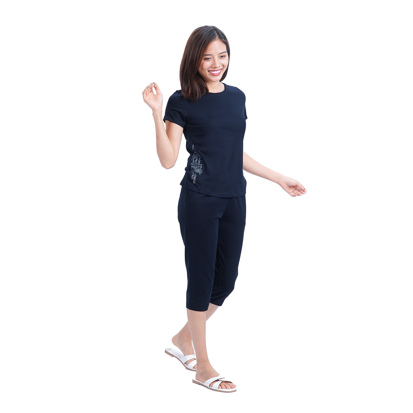 Set đồ bộ nữ kiểu quần lửng tay ngắn chất cotton siêu mát 024p 4237