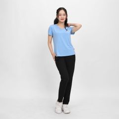 Set đồ bộ nữ kiểu quần dài tay ngắn chất nhung lạnh 153p 6005