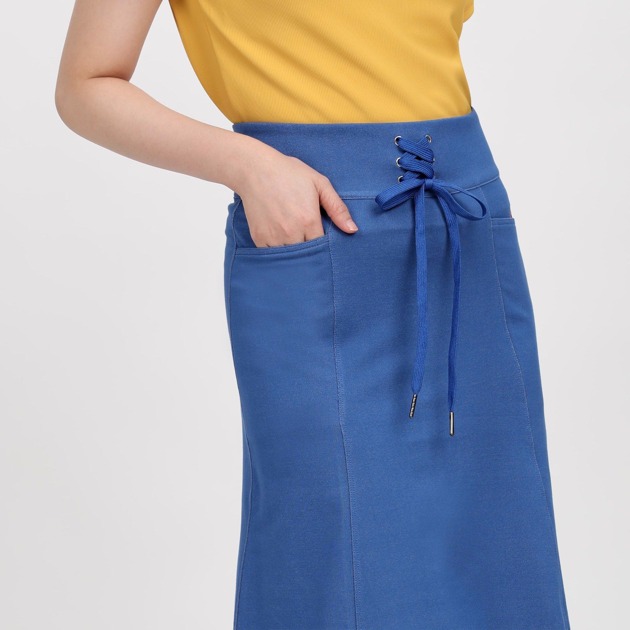 Chân váy dài chất jean thun 502p 8059