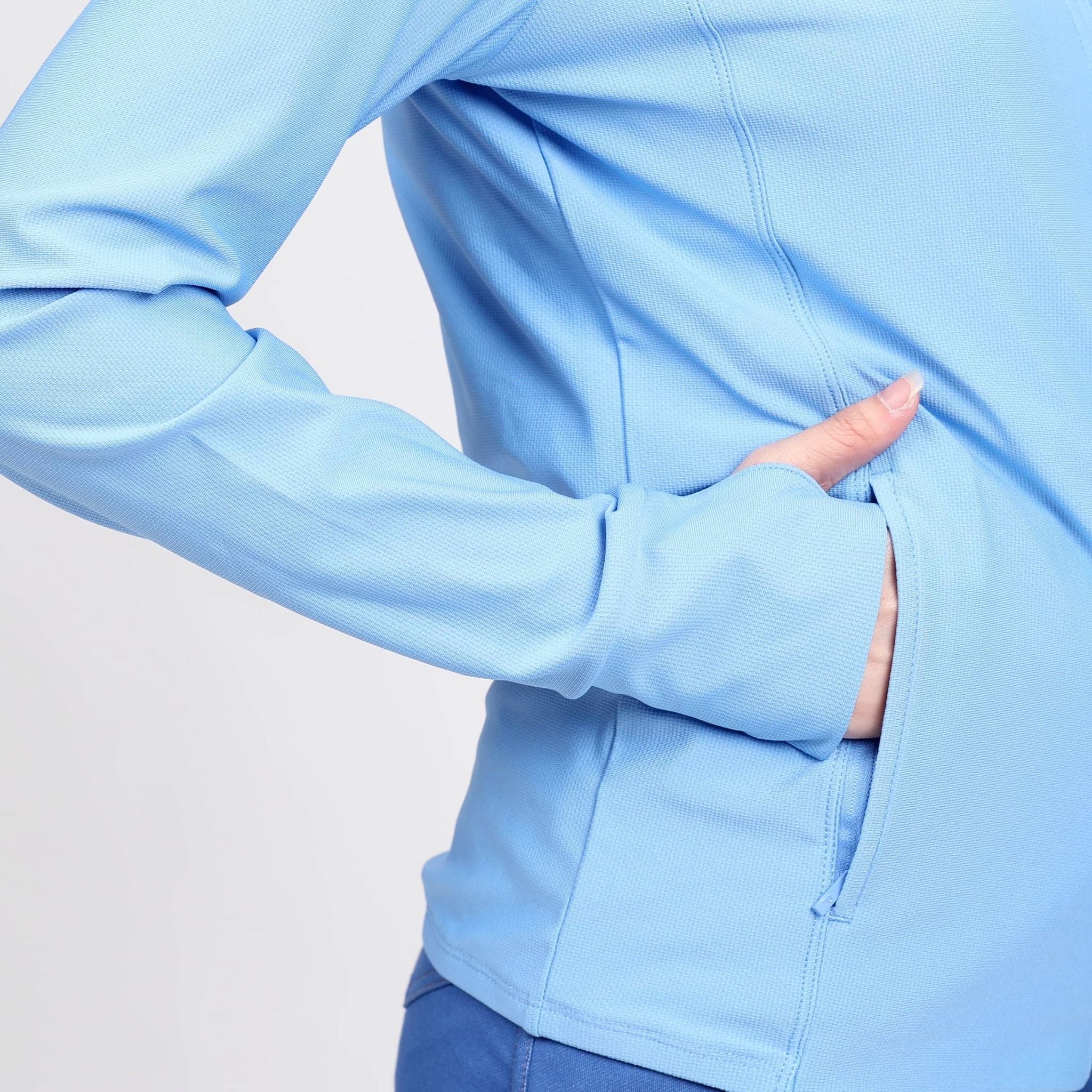 Áo khoác nữ chống nắng, chống UV có nón chất poly cát 311p 1269