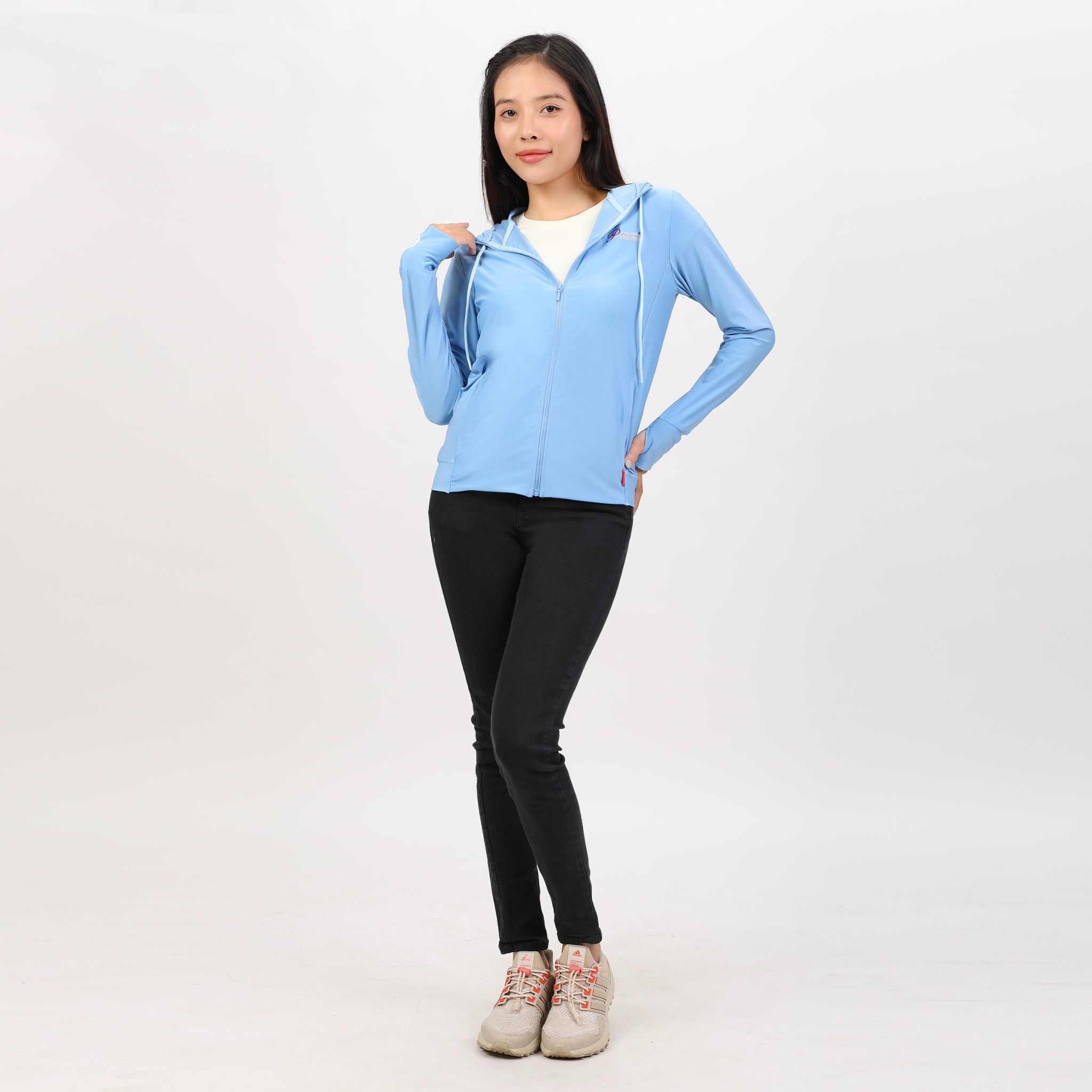 ..Áo khoác nữ chống nắng, chống UV chất nhung lạnh 151p 1302