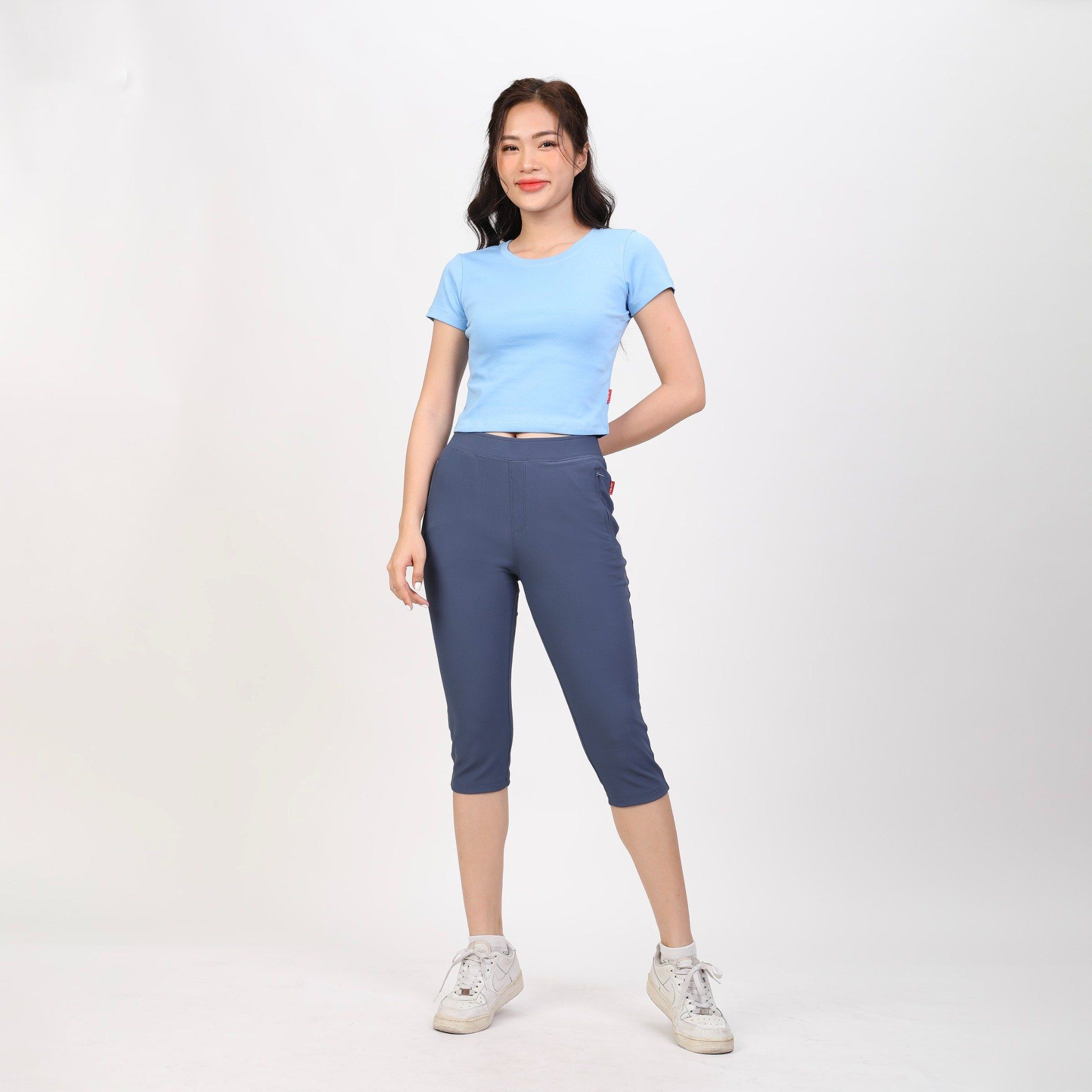 Áo thun nữ croptop tay ngắn Cổ Tròn chất rib chất cotton siêu mát 220p 0265