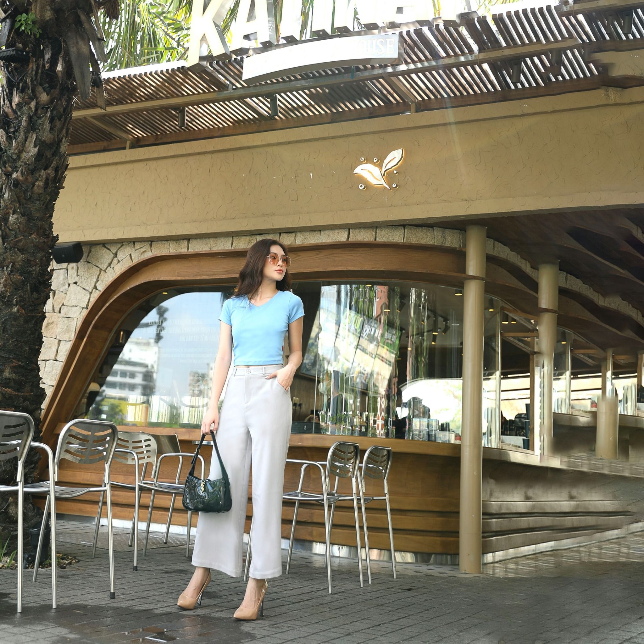 Áo thun nữ croptop tay ngắn Cổ Tròn chất rib chất cotton siêu mát 220p 0265
