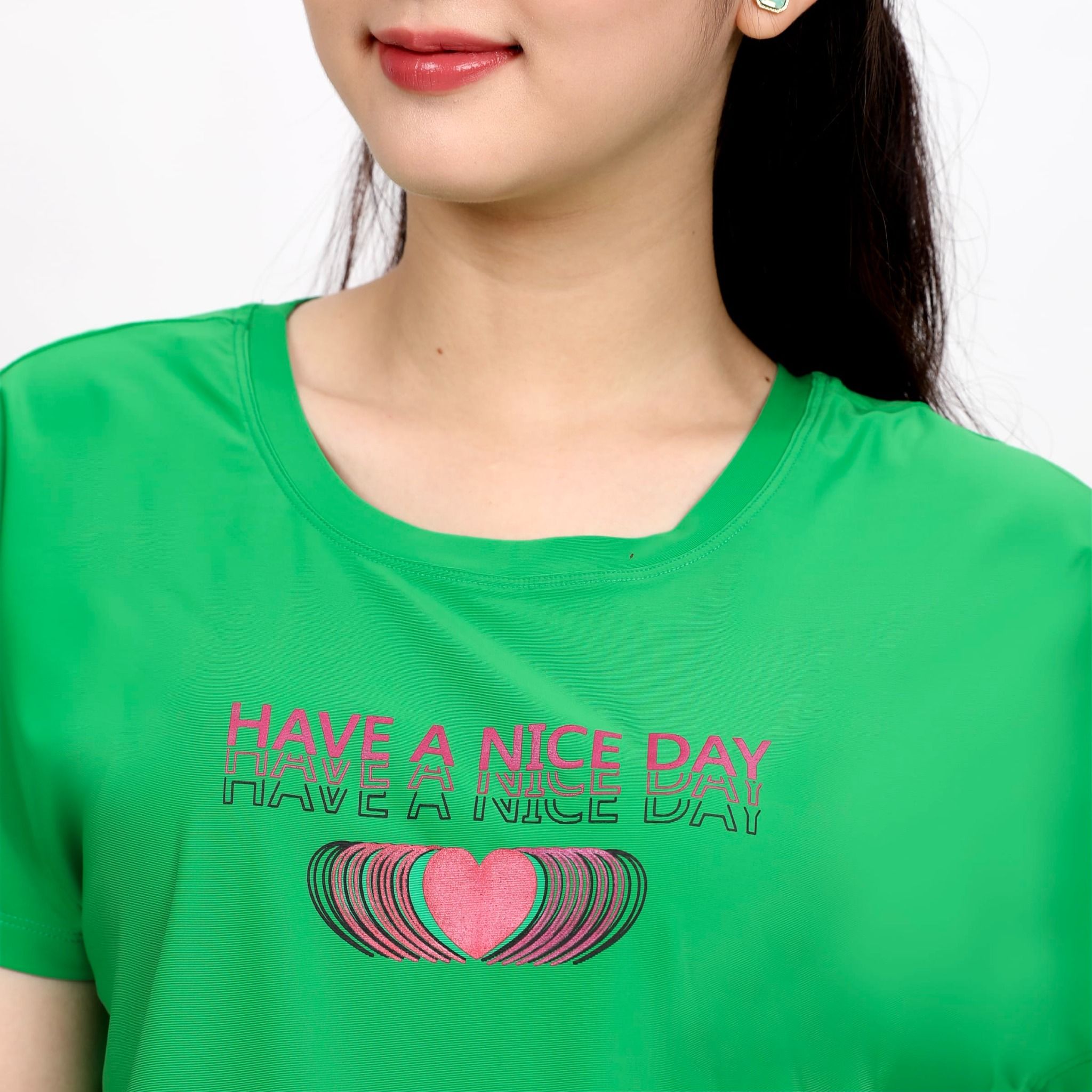 Set đồ bộ nữ kiểu quần dài tay ngắn thể thao 3 trong 1 chất nhung lạnh 153p 6006