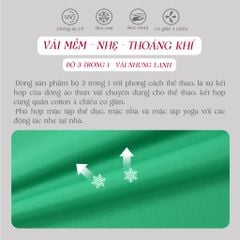 Set đồ bộ nữ kiểu quần dài tay ngắn Thể Thao Cổ Tim chất nhung lạnh 153p 6009