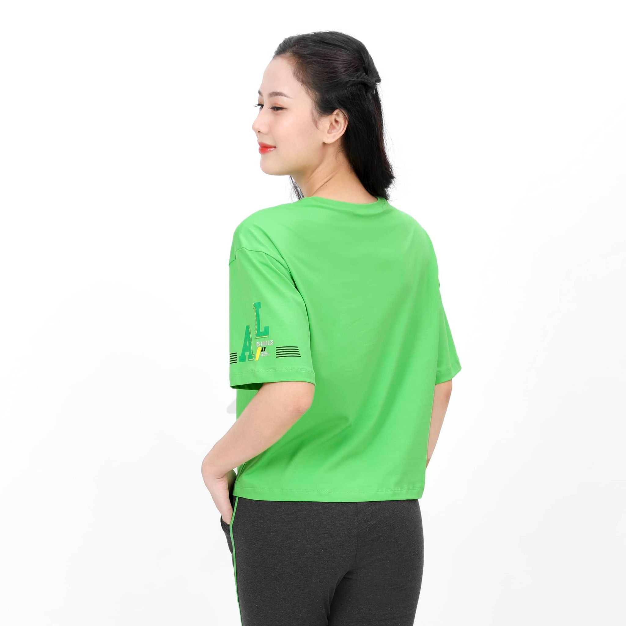 Set đồ bộ nữ kiểu quần lửng tay ngắn cotton cvc mát 194p 7003