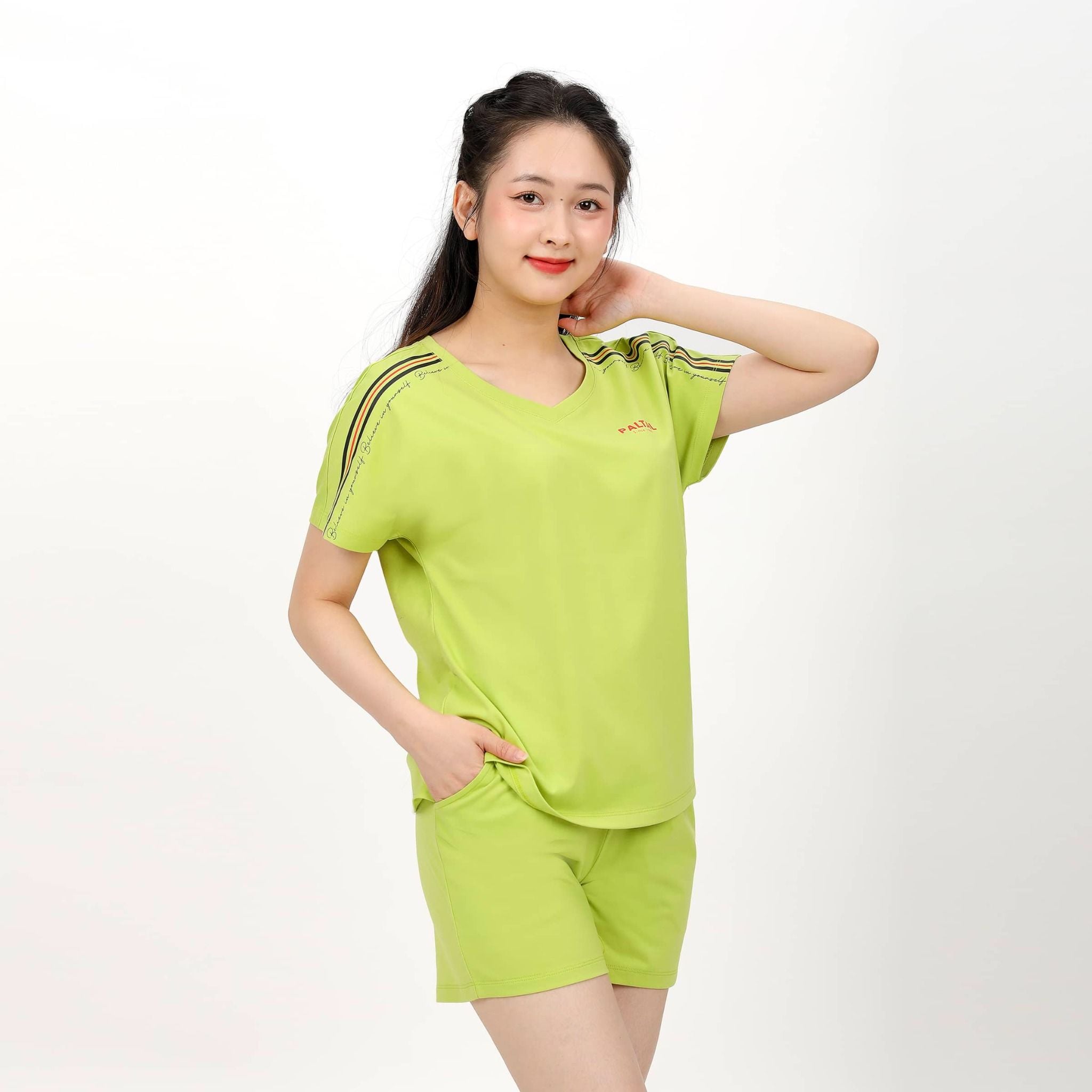 Set đồ bộ nữ kiểu quần đùi tay ngắn chất cotton siêu mát 195p 5177