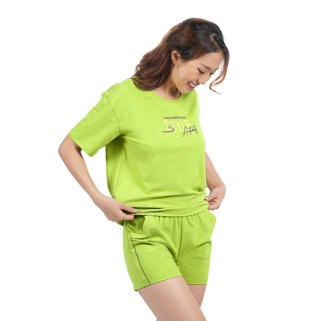 Đồ bộ ngủ nữ quần đùi tay ngắn cotton 025p 5088