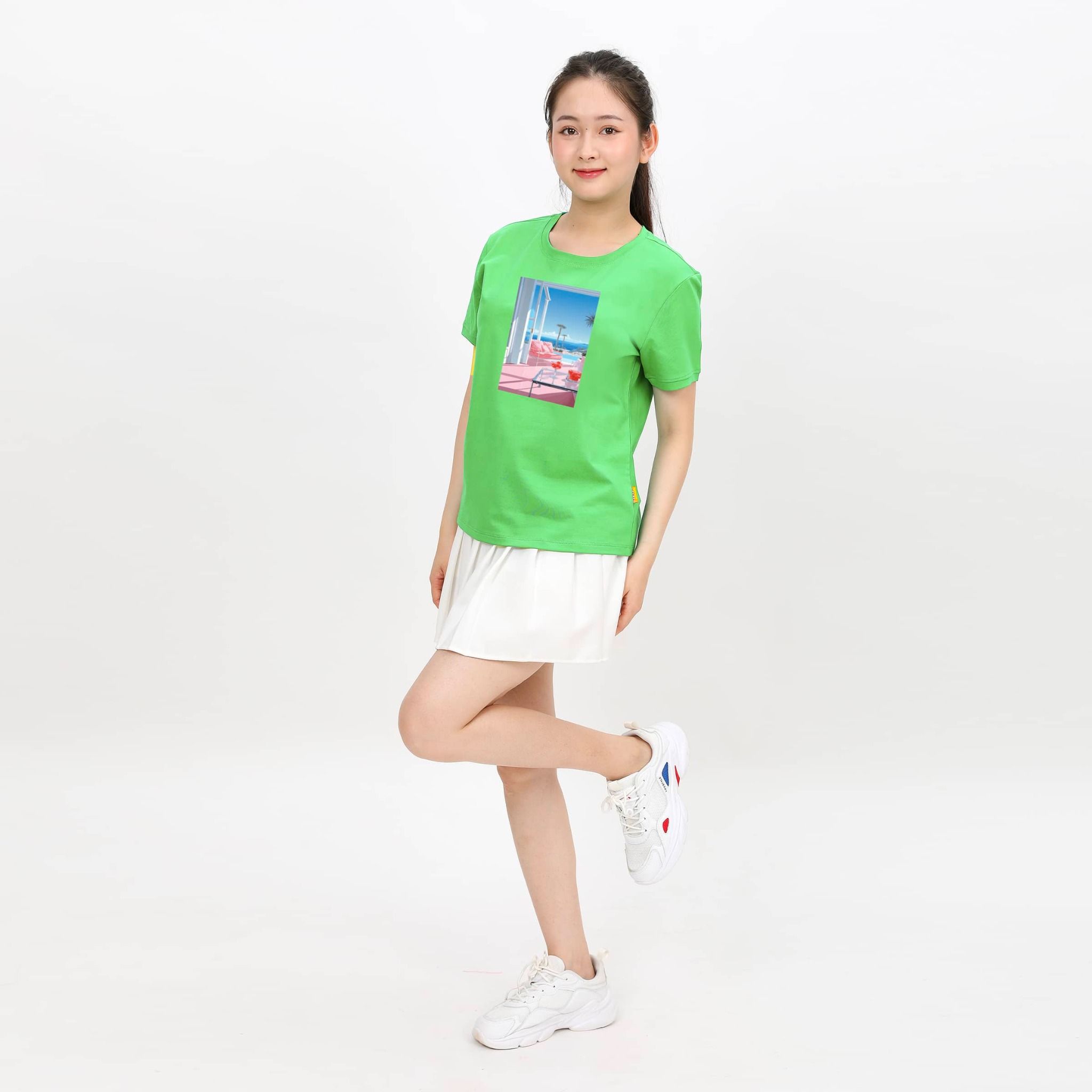 Áo thun nữ tay ngắn chất cotton siêu mát form basic 020p 1801