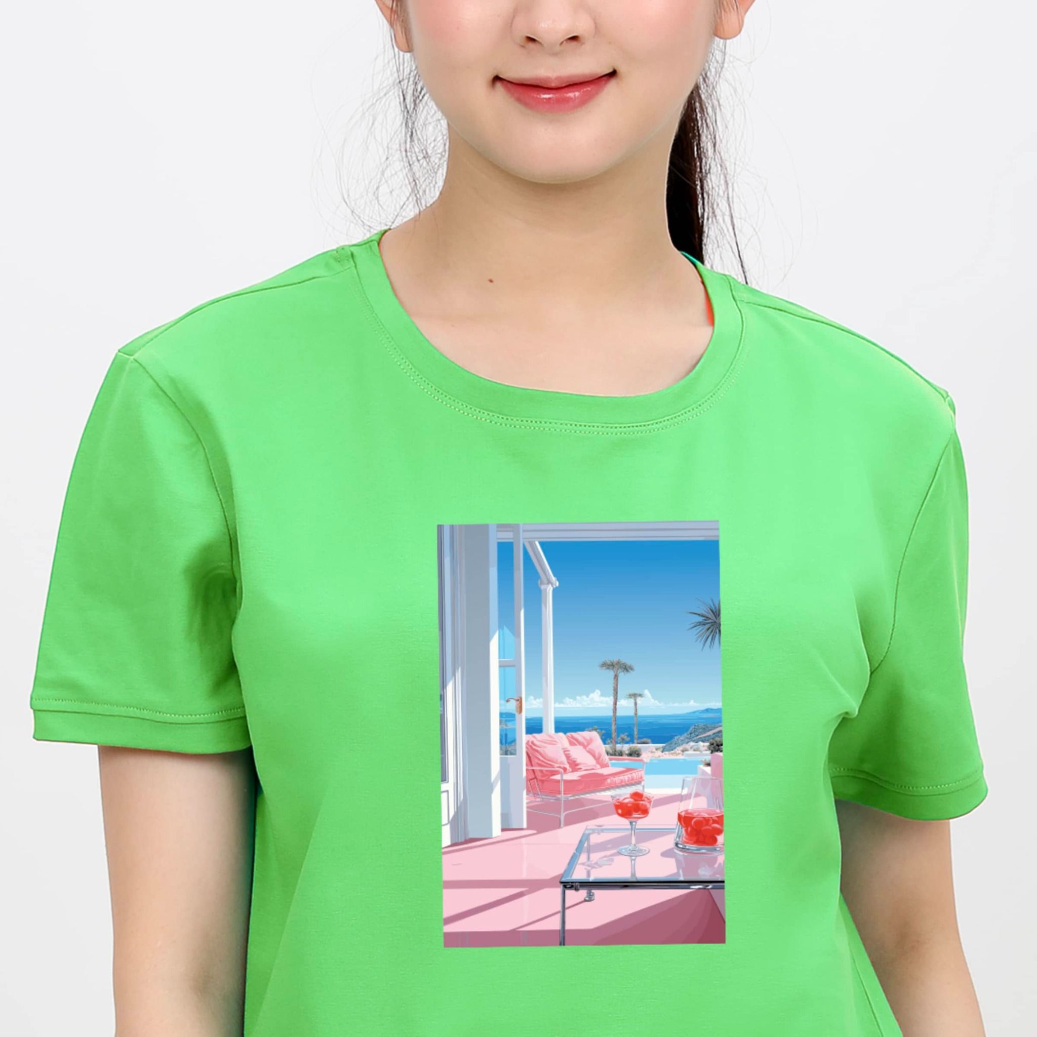Áo thun nữ tay ngắn chất cotton siêu mát form basic 020p 1801