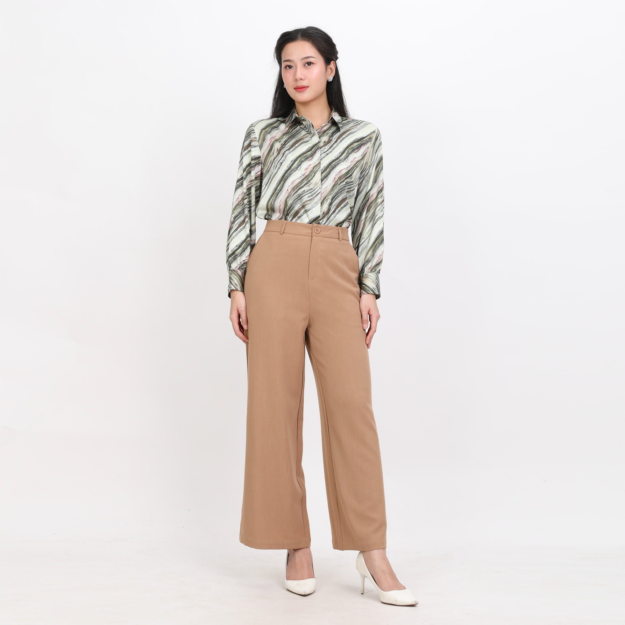 Áo Sơ Mi Tay Dài Thời Trang Chất Lụa Nhung 260p 0333