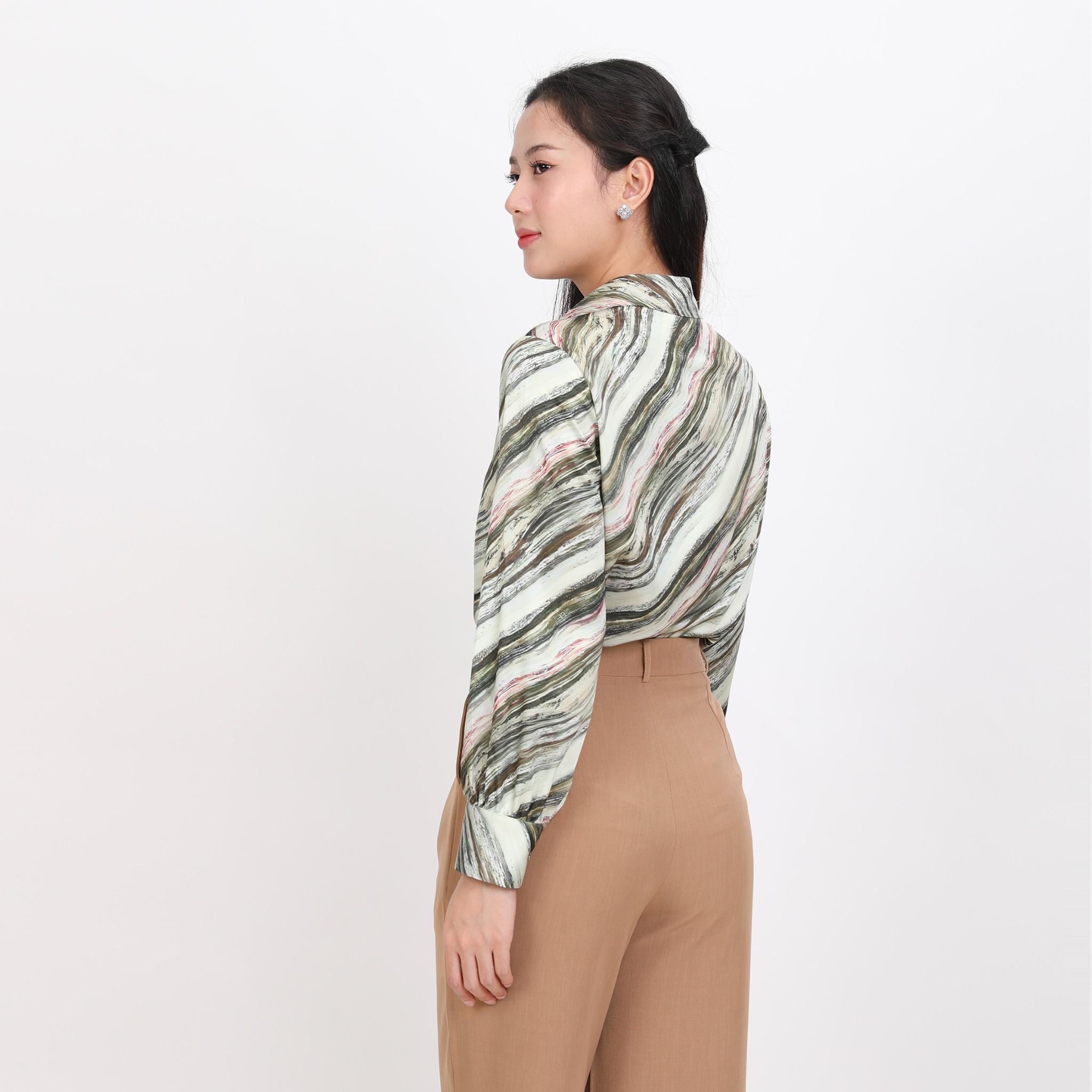 Áo Sơ Mi Tay Dài Thời Trang Chất Lụa Nhung 260p 0333