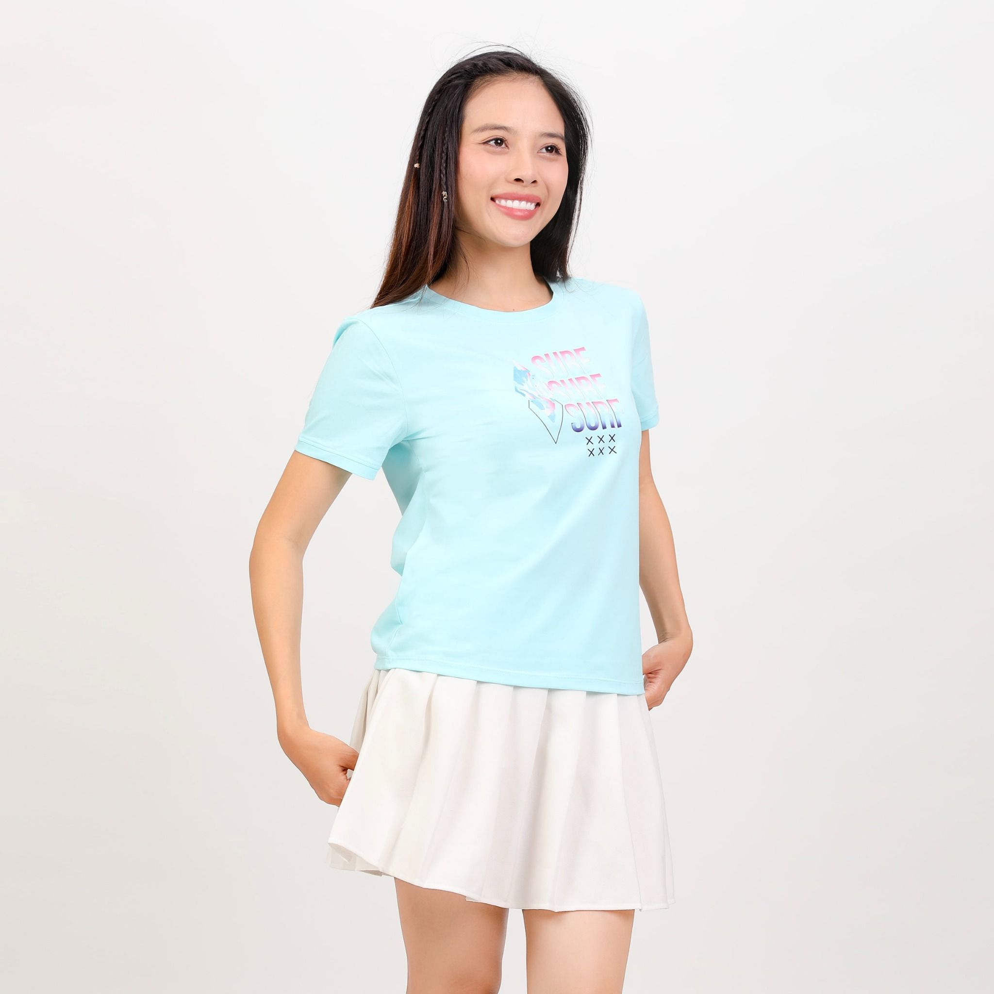 Áo thun nữ tay ngắn form cơ bản chất cotton siêu mát 020p 0306