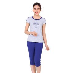 Set đồ bộ nữ kiểu quần lửng tay ngắn chất melan 054p 4088