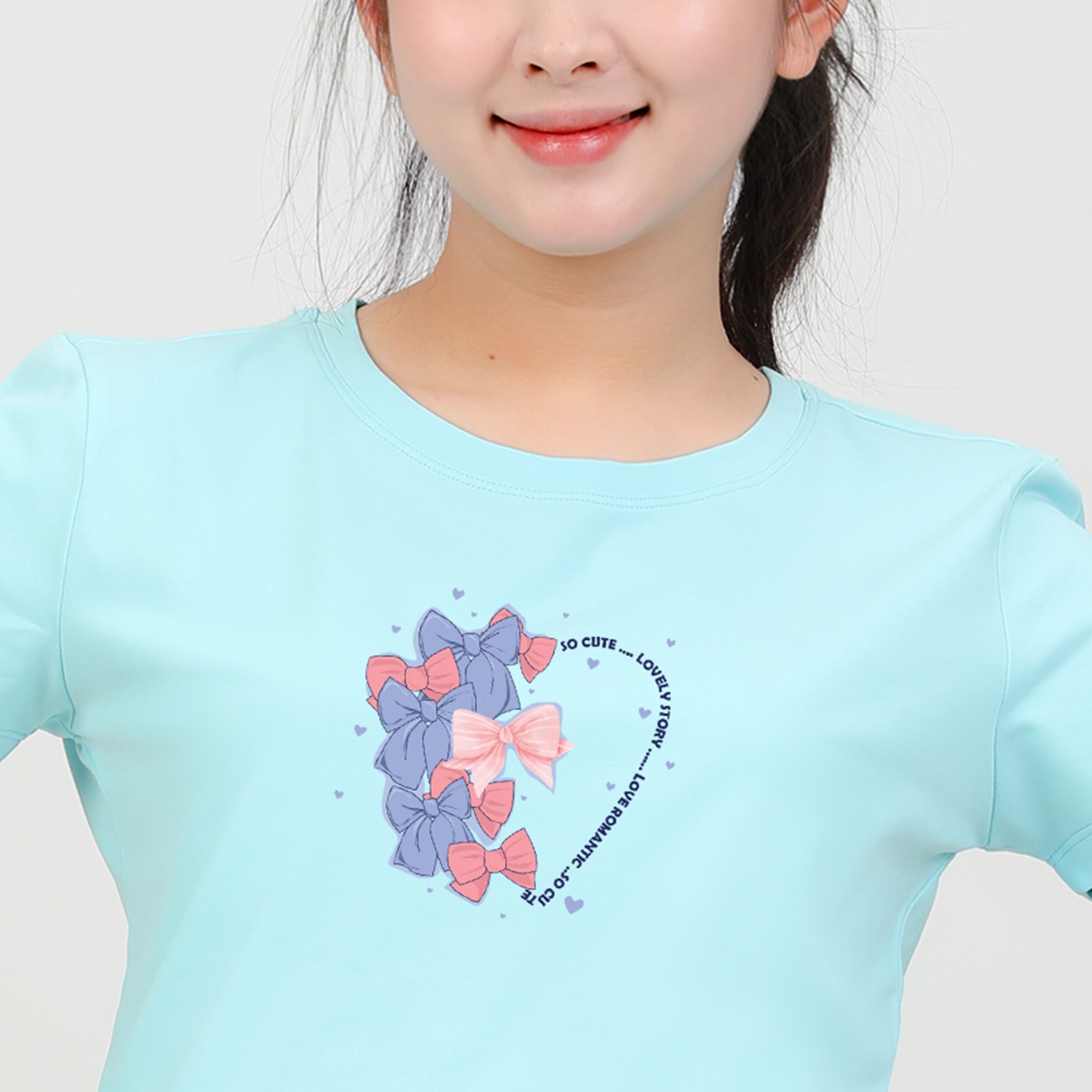Áo thun nữ tay ngắn Cổ Tròn Form Suông chất cotton siêu mát 020p 0314