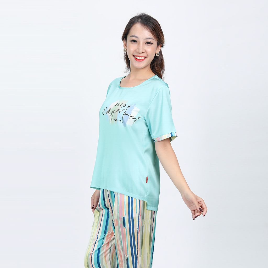 Bộ dài tay ngắn lụa nhung cao cấp 263p 3347