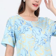 Set đồ bộ nữ kiểu quần dài tay ngắn chất lụa nhung 263p 3364