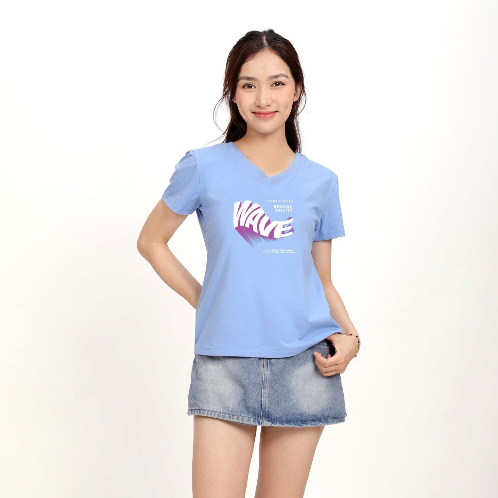 Áo thun nữ form suông chất liệu Cotton cao cấp 190p 0874