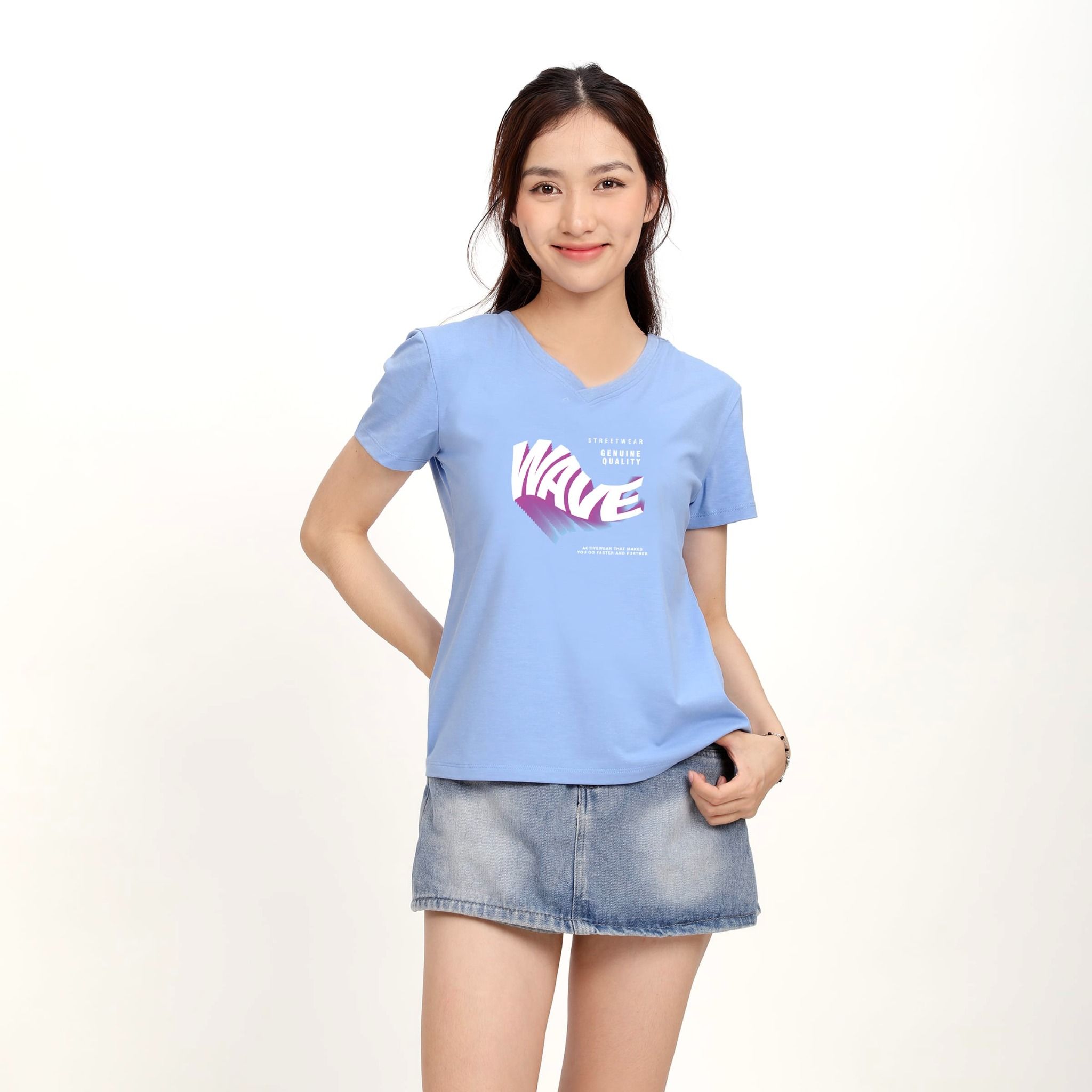 Áo thun nữ form suông chất cotton siêu mát 190p 0874
