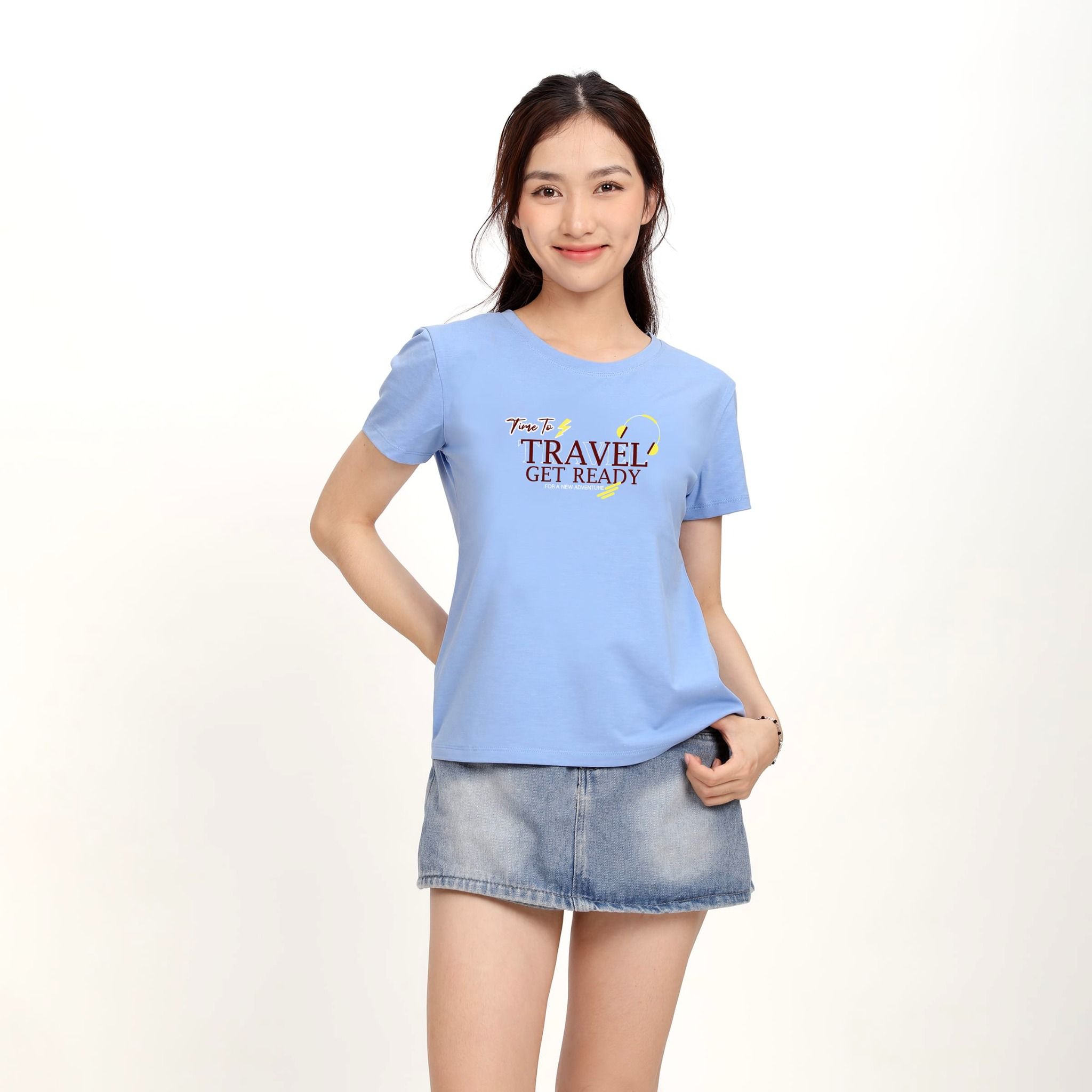 Áo thun nữ form suông chất cotton siêu mát 190p 0411