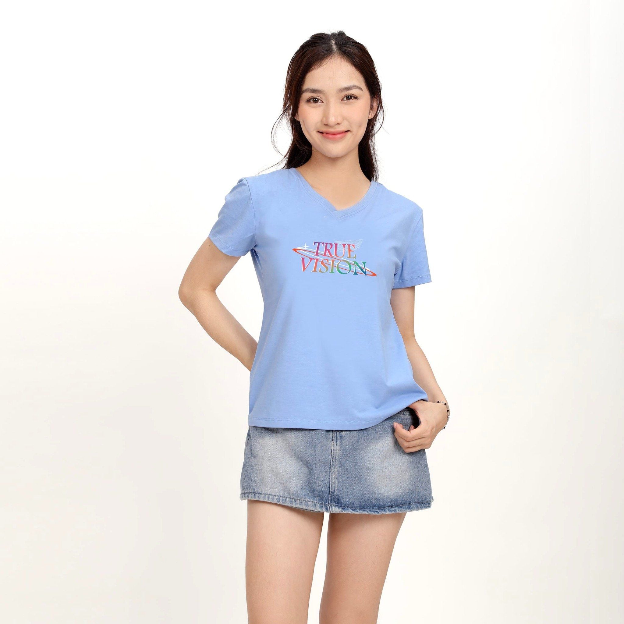Áo thun nữ form suông chất cotton siêu mát 190p 0852
