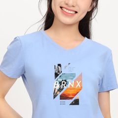 Áo thun nữ tay ngắn Form Suông Cổ Tim chất cotton siêu mát 190p 0323