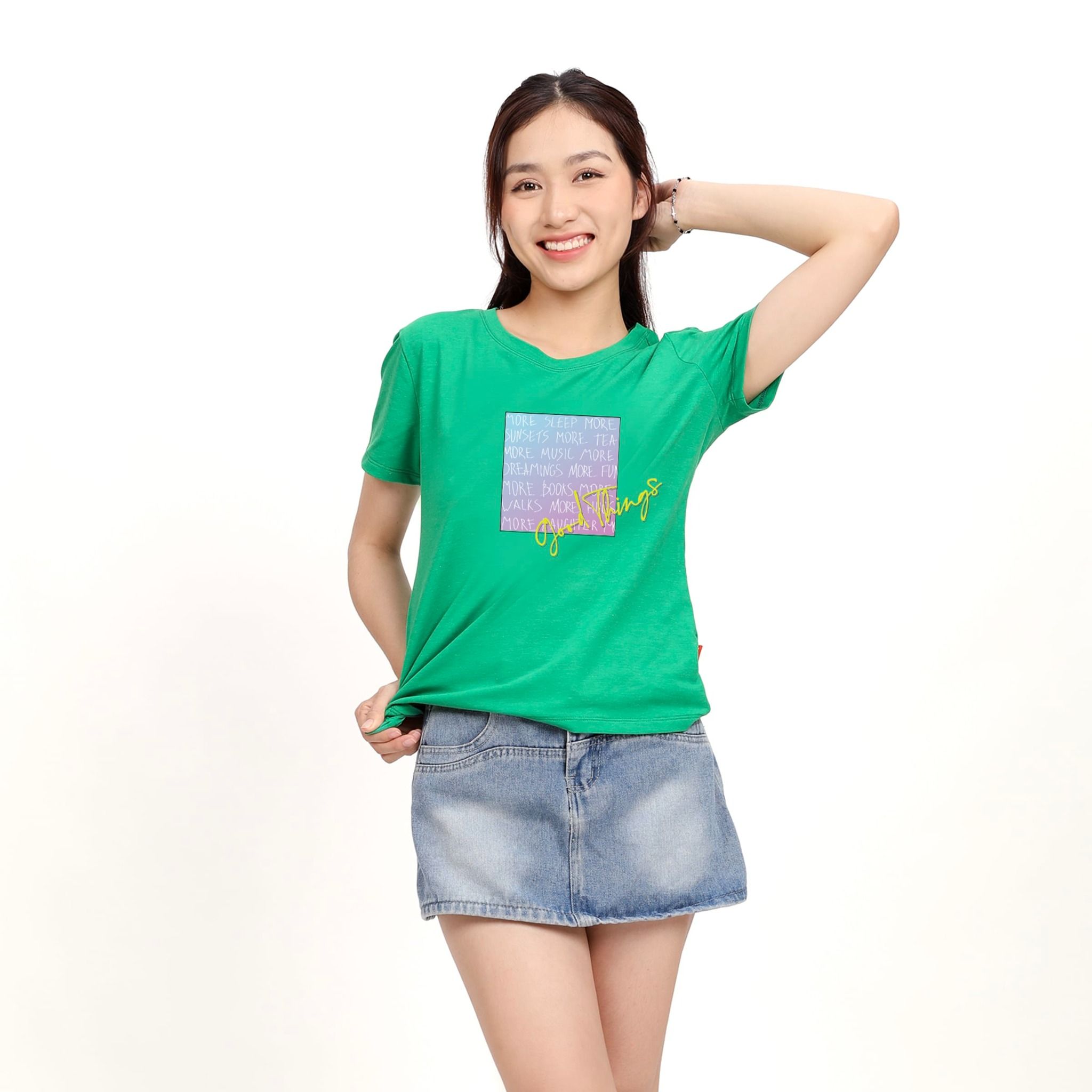 Áo thun nữ form suông chất cotton siêu mát 190p 0873