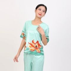 Bộ dài tay ngắn lụa nhung cao cấp 263p 6057