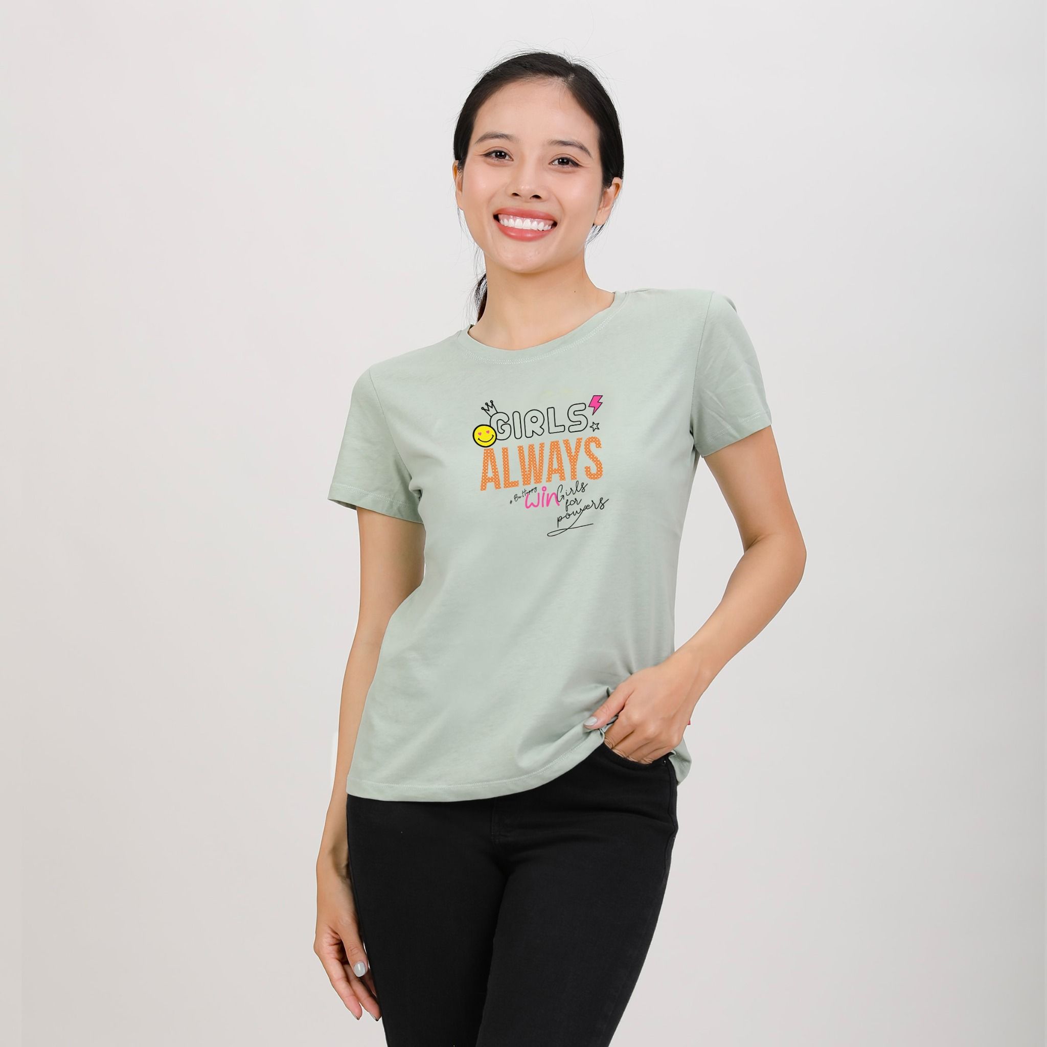 Áo thun nữ tay ngắn Form Suông chất cotton siêu mát 020p 0310