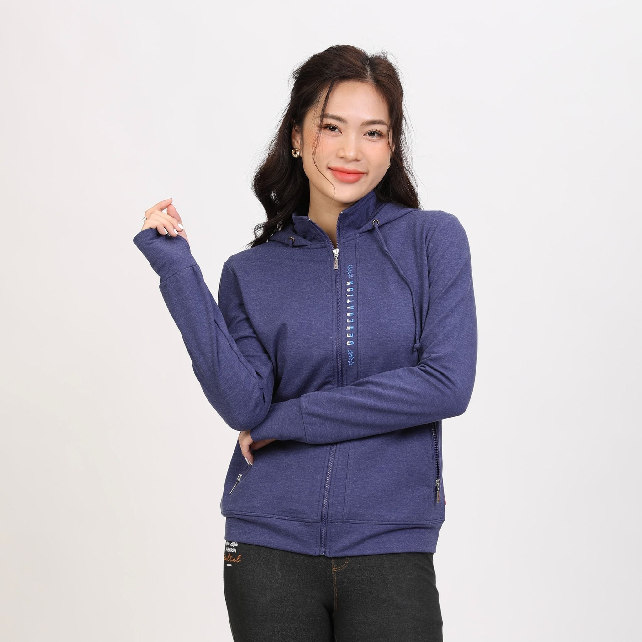 Áo khoác nữ chống nắng, chống UV chất vảy cá cotton cvc mát 401p 1289