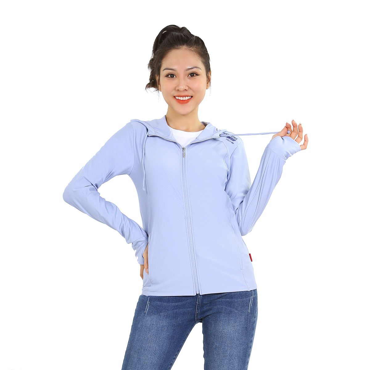 Áo khoác nữ chống nắng, chống UV chất poly Mè 311p 1165