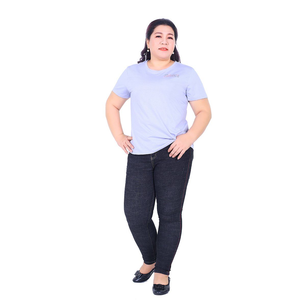 Áo thun nữ tay ngắn big size chất poly 310p 0070