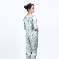 Set đồ bộ nữ kiểu quần dài tay ngắn chất lụa nhung 263p 3349