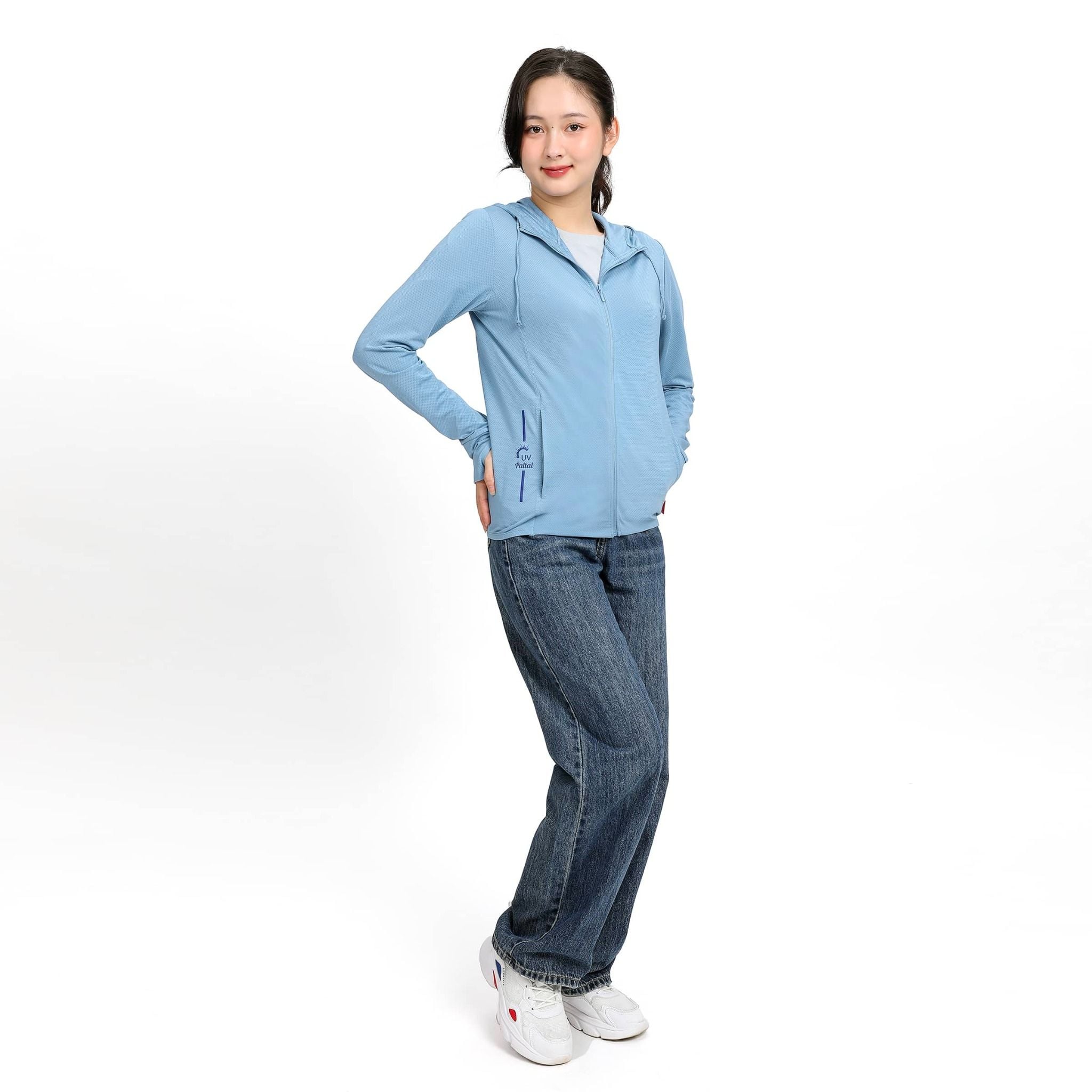 Áo khoác nữ chống nắng, chống UV chất poly thái 311p 1265