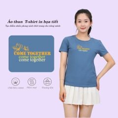 Áo thun nữ tay ngắn Cổ Tròn Form Suông chất cotton siêu mát 020p 0321