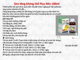  Siro miễn dịch PLUS MIN - Tăng cường sức đề kháng 