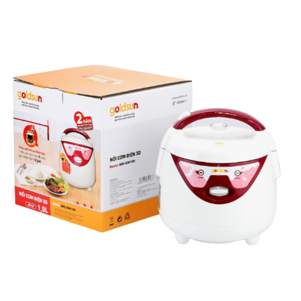  Nồi cơm điện 3D Goldsun dung tích 1.0L ARC-GW100 - Bảo hành 12 tháng 