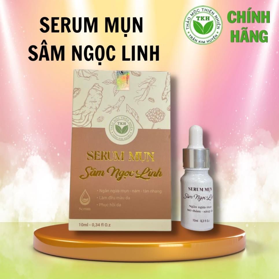  Serum mụn Sâm Ngọc Linh - Trần Kim Huyền, giúp dưỡng ẩm, ngăn ngừa mụn, làm mờ vết thâm 