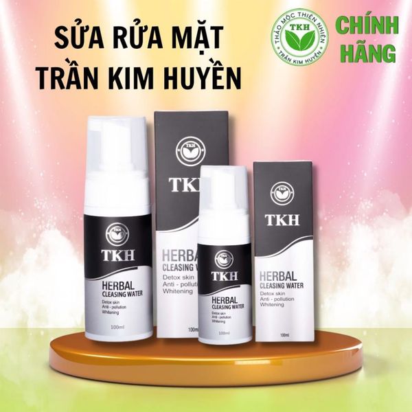  Sửa rửa mặt Trần Kim Huyền Herbal Cleansing Water, thông thoáng, hỗ trợ làm sạch da, se lỗ chân lông - 100ml 