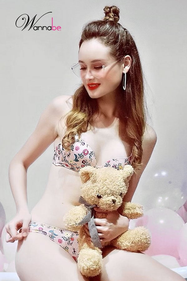 ao nguc mut mong wannabe ant01 thun cotton hoa tiet xinh xan