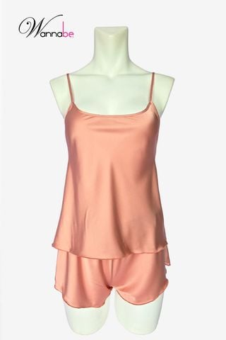 Đồ bộ ngủ nữ quần đùi áo 2 dây WANNABE basic tối giản, dịu dàng trên da cho giấc ngủ trọn vẹn BSL08