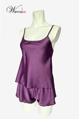 Đồ bộ ngủ nữ quần đùi áo 2 dây WANNABE basic tối giản, dịu dàng trên da cho giấc ngủ trọn vẹn BSL08
