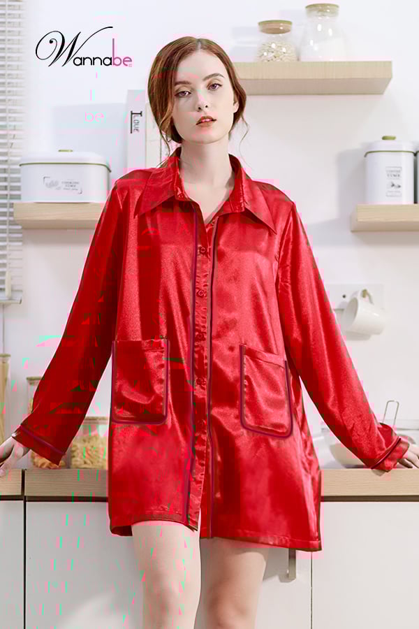 dam ngu so mi lua cao cap wannabe dns44 vay ngu kieu dang pijama rong rai thoai mai tay dai vien gan noi co tui tien loi