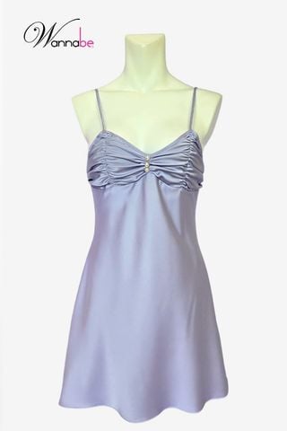 Váy ngủ lụa cúp ngực 2 lớp WANNABE bí quyết cho vòng 1 đẹp đầy đặn quyến rũ mà vẫn thanh lịch DNL05