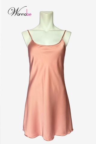 Váy ngủ lụa dáng basic đơn giản dễ mặc WANNABE đầm ngủ phong cách sống tối giản, chạm đẳng cấp DNL08