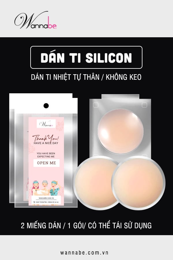 mieng dan nhu hoa wannabe dts02 dan ti silicon y te khong keo bam chat nguoi nho nhiet tu than khong keo khong kich ung