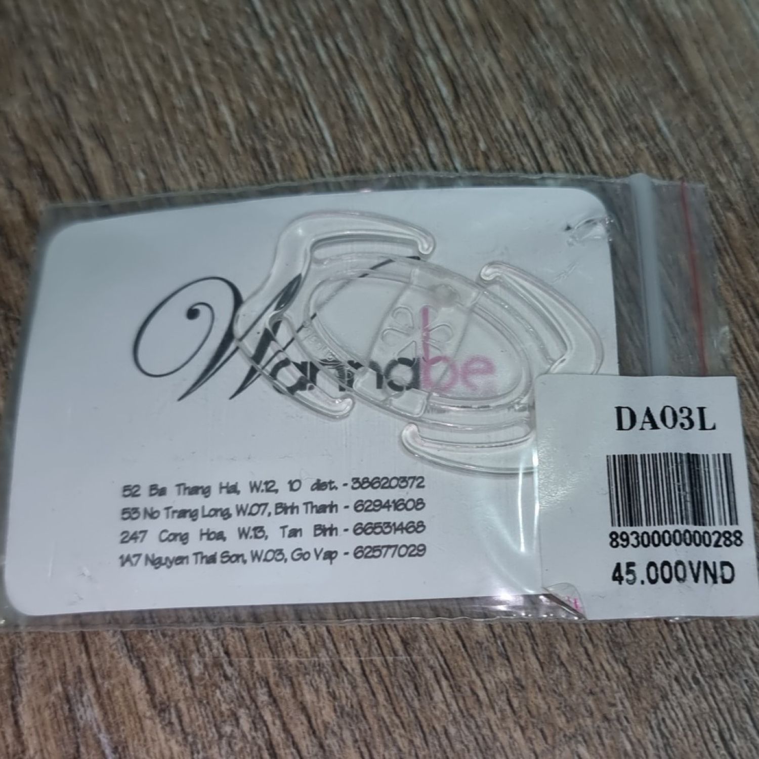  Móc áo ba lỗ Wannabe DA03L vũ khí giúp che dấu 2 dây vai áo ngực nhanh chóng tiện lợi, chống lòi, chống phản cảm 