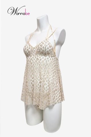 Đầm ngủ lưới WANNABE DNC15 váy ngủ mong manh trong suốt sexy khoe thân hình sexy gợi cảm của bạn gái TẶNG QUẦN ĐỒNG BỘ